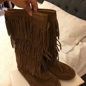 Steve Madden fringe boots